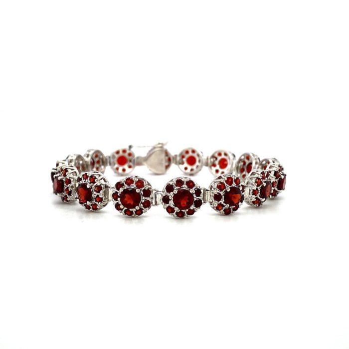 Garnet Bracelet in 925 Sterling Silver | Save 33% - Rajasthan Living 5