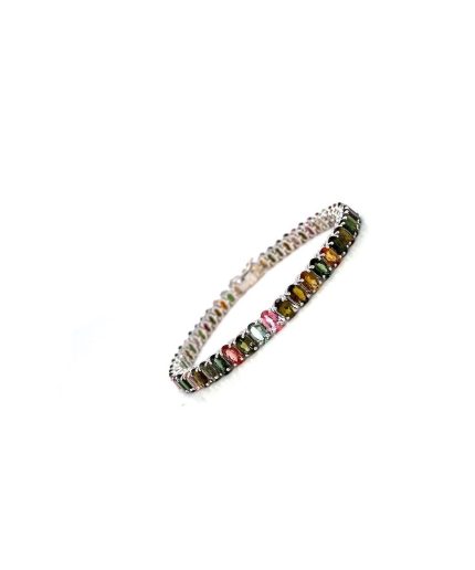 Multi Tourmaline Bracelet in 925 Sterling Silver | Save 33% - Rajasthan Living 3