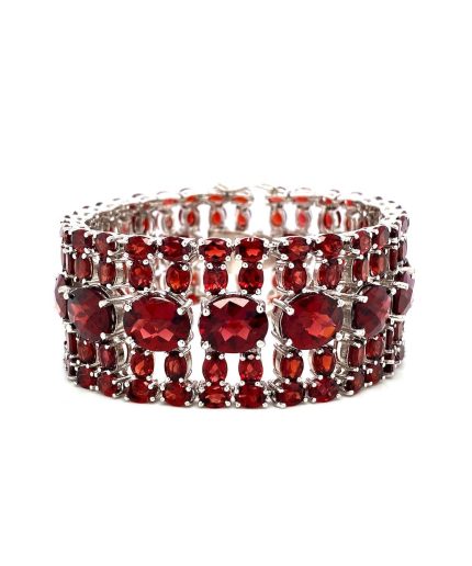 Garnet Bracelet in 925 Sterling Silver | Save 33% - Rajasthan Living