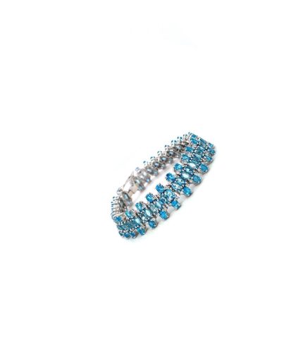 Blue Topaz Bracelet in 925 Sterling Silver | Save 33% - Rajasthan Living 3