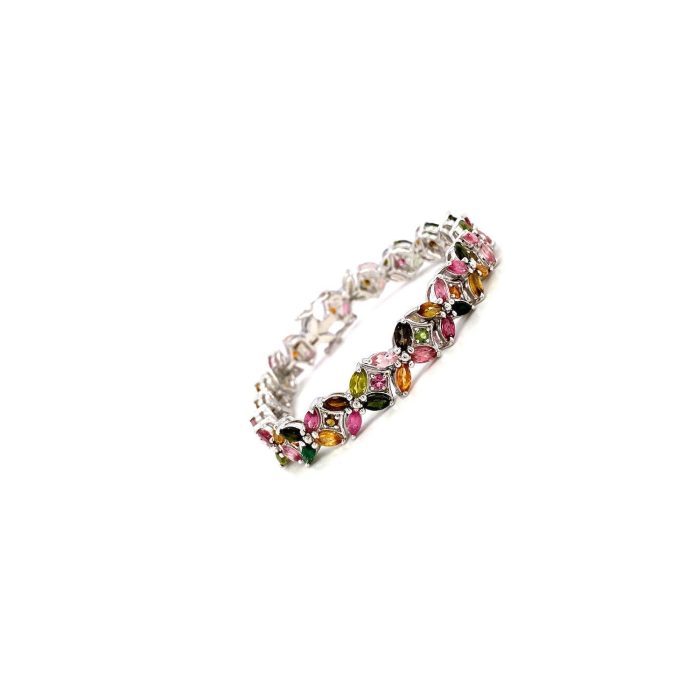 Multi Tourmaline Bracelet in 925 Sterling Silver | Save 33% - Rajasthan Living 6