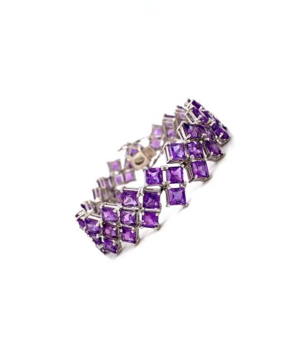 Amethyst Bracelet in 925 Sterling Silver | Save 33% - Rajasthan Living 3