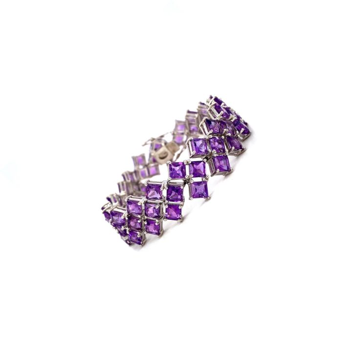 Amethyst Bracelet in 925 Sterling Silver | Save 33% - Rajasthan Living 6