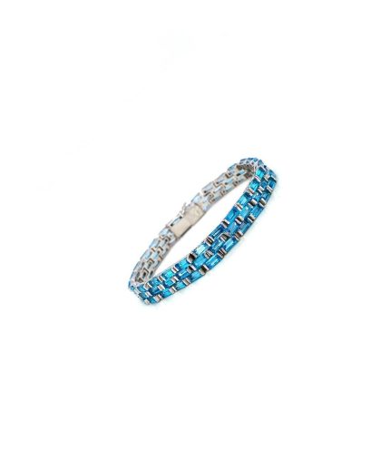 Blue Topaz Bracelet in 925 Sterling Silver | Save 33% - Rajasthan Living 3