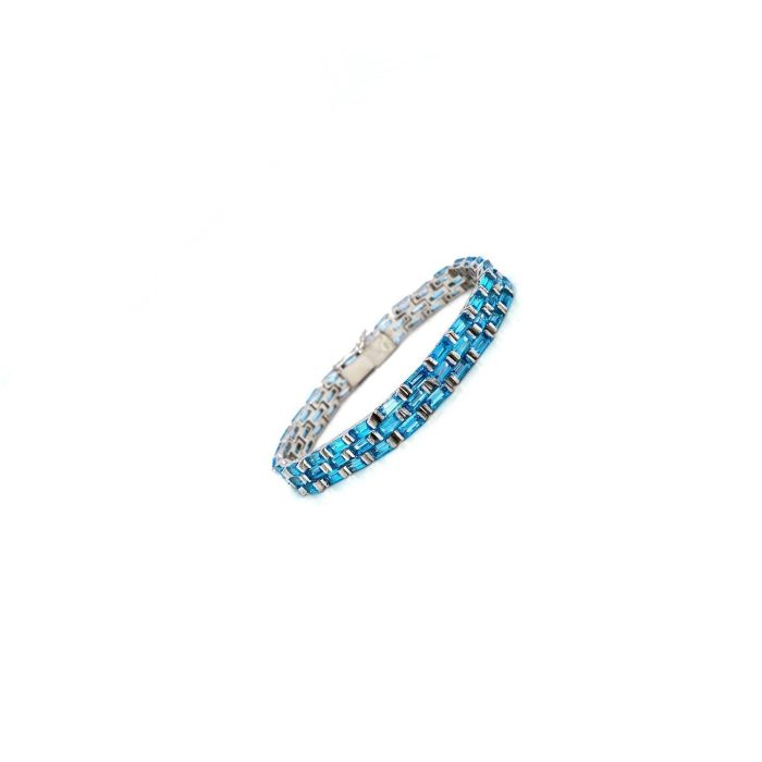 Blue Topaz Bracelet in 925 Sterling Silver | Save 33% - Rajasthan Living 6