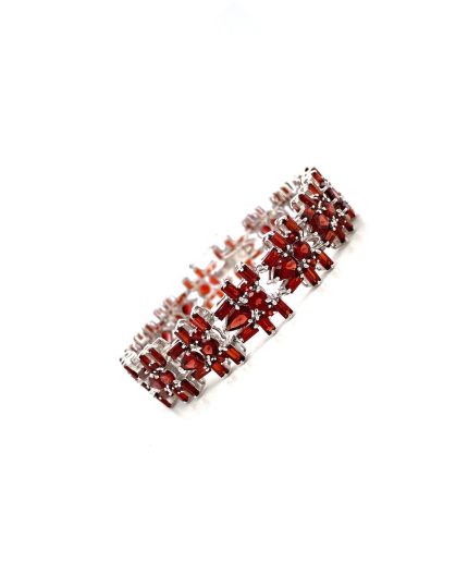 Garnet Bracelet in 925 Sterling Silver | Save 33% - Rajasthan Living 3