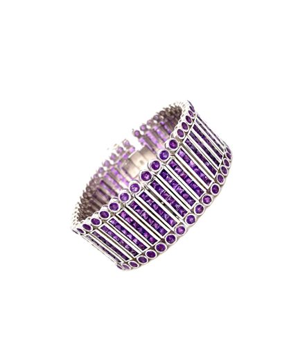 Amethyst Bracelet in 925 Sterling Silver | Save 33% - Rajasthan Living 3