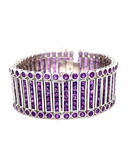 Amethyst Bracelet in 925 Sterling Silver | Save 33% - Rajasthan Living