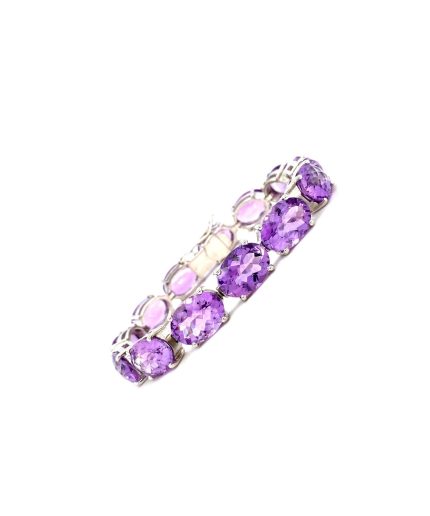 Amethyst Bracelet in 925 Sterling Silver | Save 33% - Rajasthan Living 3