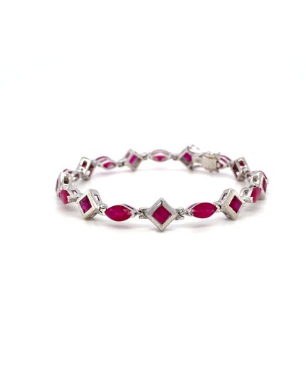 Ruby Bracelet in 925 Sterling Silver | Save 33% - Rajasthan Living