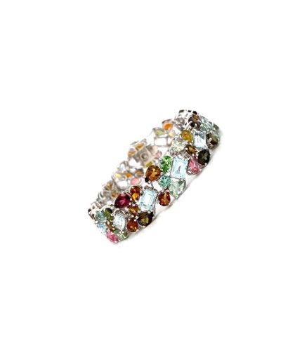 Multi Tourmaline Bracelet in 925 Sterling Silver | Save 33% - Rajasthan Living 3