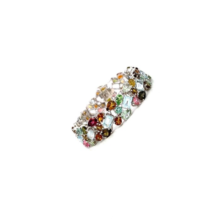 Multi Tourmaline Bracelet in 925 Sterling Silver | Save 33% - Rajasthan Living 6