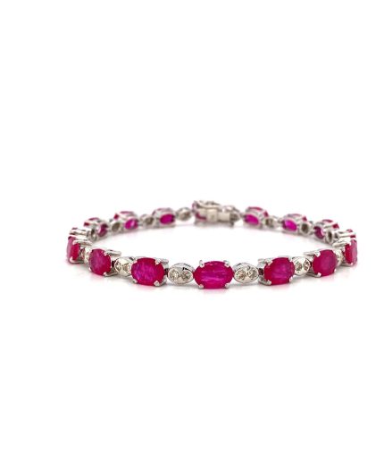 Ruby Bracelet in 925 Sterling Silver | Save 33% - Rajasthan Living