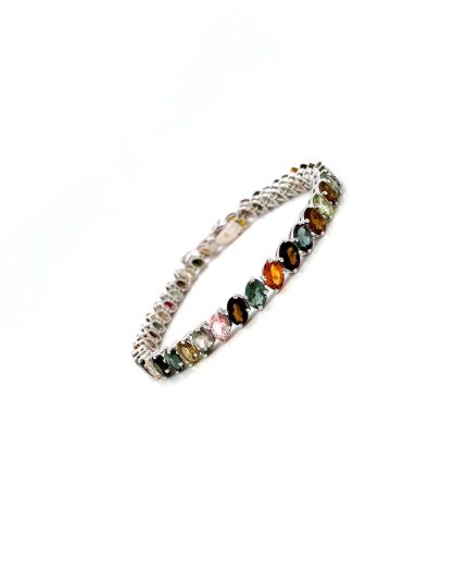 Multi Tourmaline Bracelet in 925 Sterling Silver | Save 33% - Rajasthan Living 3