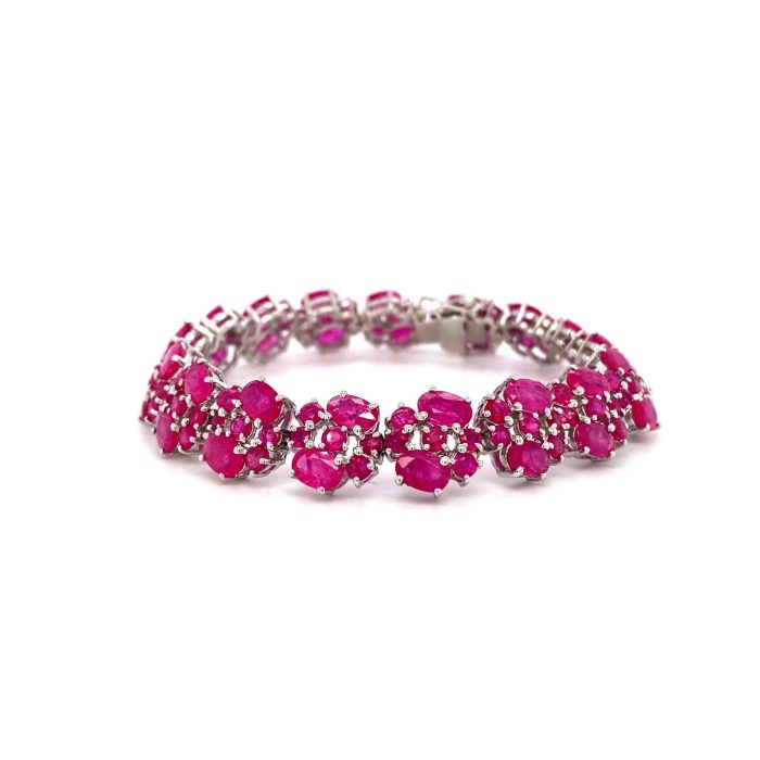 Ruby Bracelet in 925 Sterling Silver | Save 33% - Rajasthan Living 5