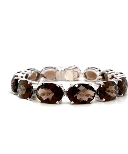 Smoky Topaz Bracelet in 925 Sterling Silver | Save 33% - Rajasthan Living 5