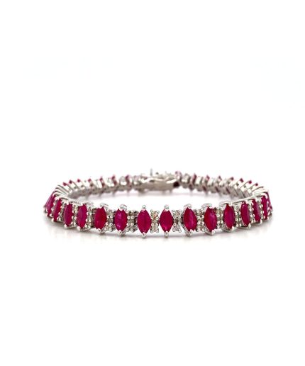 Ruby Bracelet in 925 Sterling Silver | Save 33% - Rajasthan Living