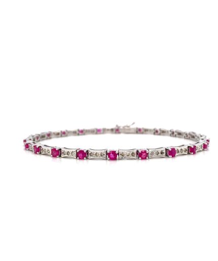 Ruby Bracelet in 925 Sterling Silver | Save 33% - Rajasthan Living