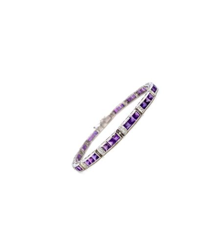 Amethyst Bracelet in 925 Sterling Silver | Save 33% - Rajasthan Living 3