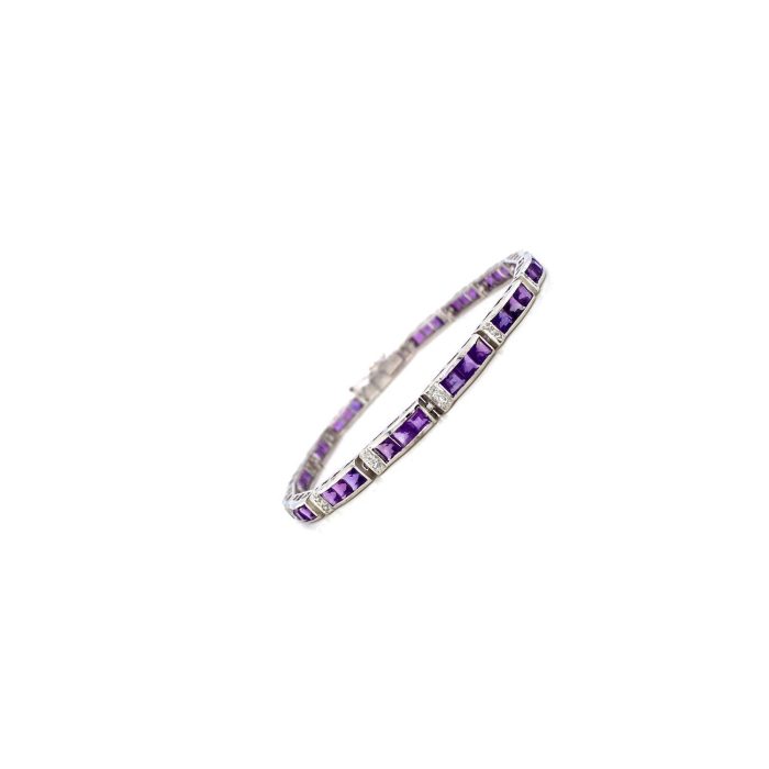 Amethyst Bracelet in 925 Sterling Silver | Save 33% - Rajasthan Living 6