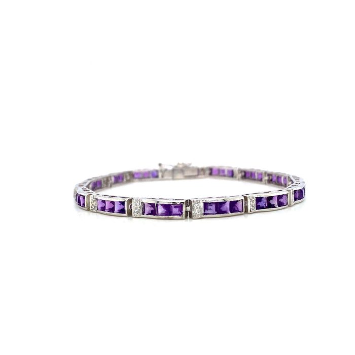 Amethyst Bracelet in 925 Sterling Silver | Save 33% - Rajasthan Living 5