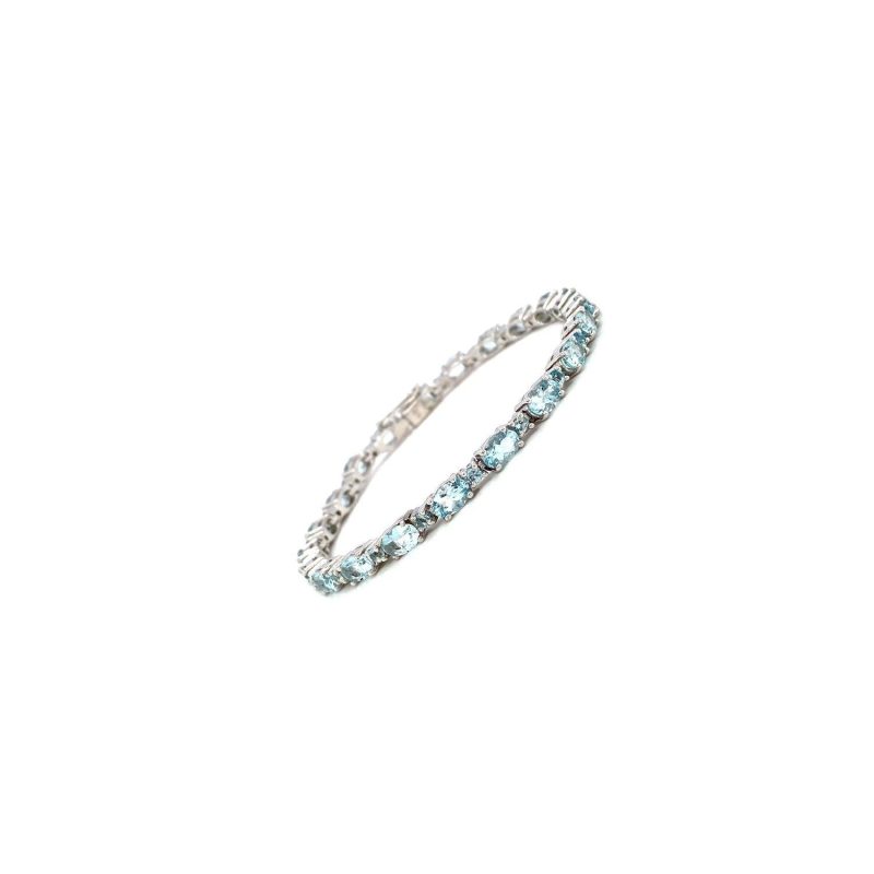 Aquamarine Bracelet in 925 Sterling Silver | Save 33% - Rajasthan Living 3