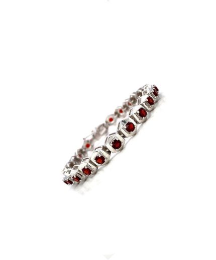 Garnet Bracelet in 925 Sterling Silver | Save 33% - Rajasthan Living 3