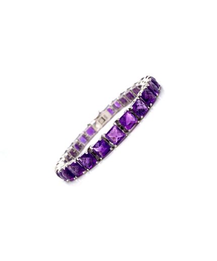 Amethyst Bracelet in 925 Sterling Silver | Save 33% - Rajasthan Living 3