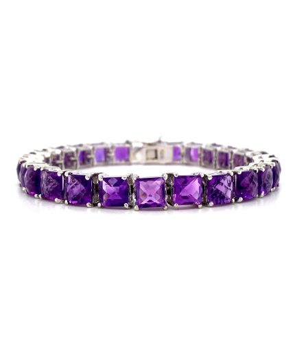 Amethyst Bracelet in 925 Sterling Silver | Save 33% - Rajasthan Living