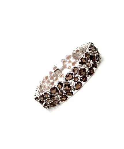 Smoky Topaz Bracelet in 925 Sterling Silver | Save 33% - Rajasthan Living 3