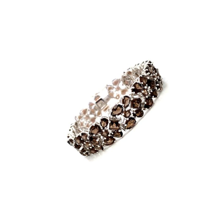 Smoky Topaz Bracelet in 925 Sterling Silver | Save 33% - Rajasthan Living 6