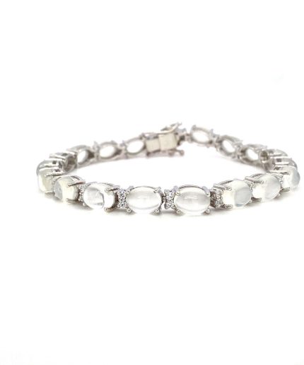 Moonstone Bracelet in 925 Sterling Silver | Save 33% - Rajasthan Living