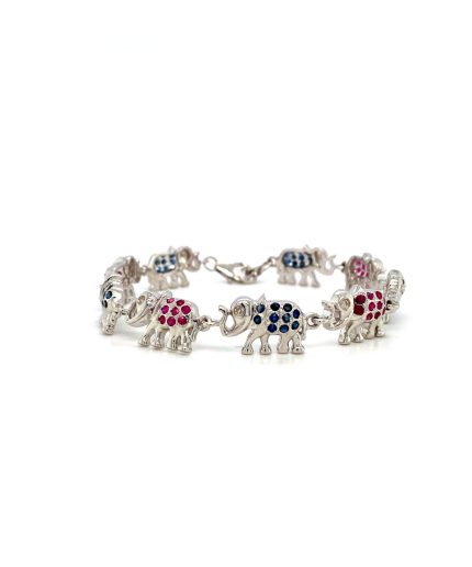 Multi Colour Stone Bracelet in 925 Sterling Silver | Save 33% - Rajasthan Living 5