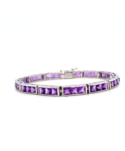 Amethyst Bracelet in 925 Sterling Silver | Save 33% - Rajasthan Living