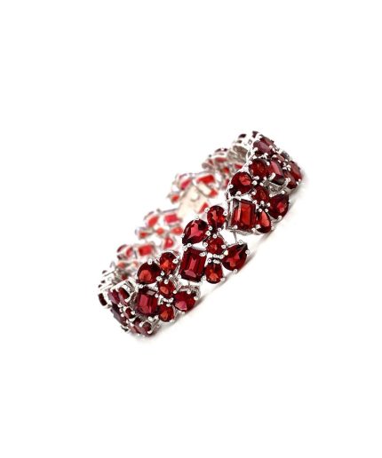 Garnet Bracelet in 925 Sterling Silver | Save 33% - Rajasthan Living 3