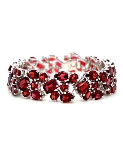 Garnet Bracelet in 925 Sterling Silver | Save 33% - Rajasthan Living