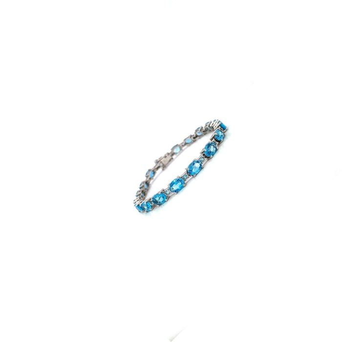 Blue Topaz Bracelet in 925 Sterling Silver | Save 33% - Rajasthan Living 6