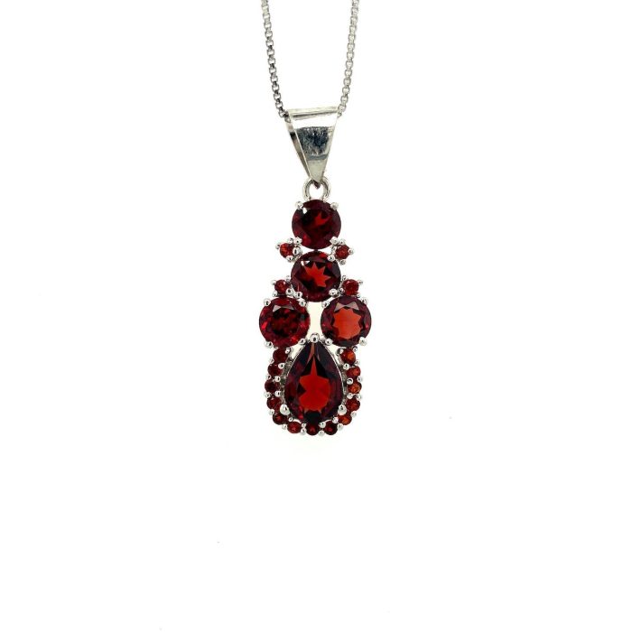 Garnet Pendant in 925 Sterling Silver | Save 33% - Rajasthan Living 5