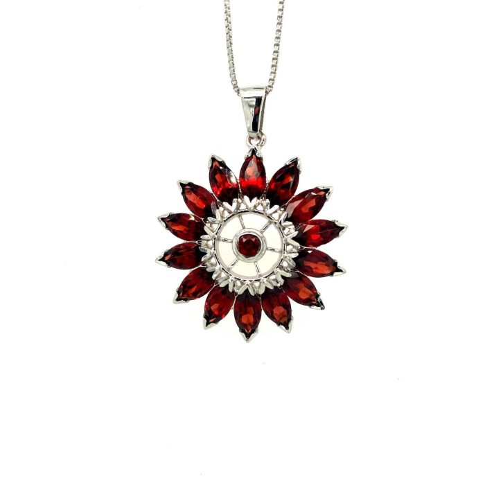 Garnet Pendant in 925 Sterling Silver | Save 33% - Rajasthan Living 5