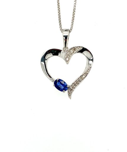 Sapphire Pendant in 925 Sterling Silver | Save 33% - Rajasthan Living