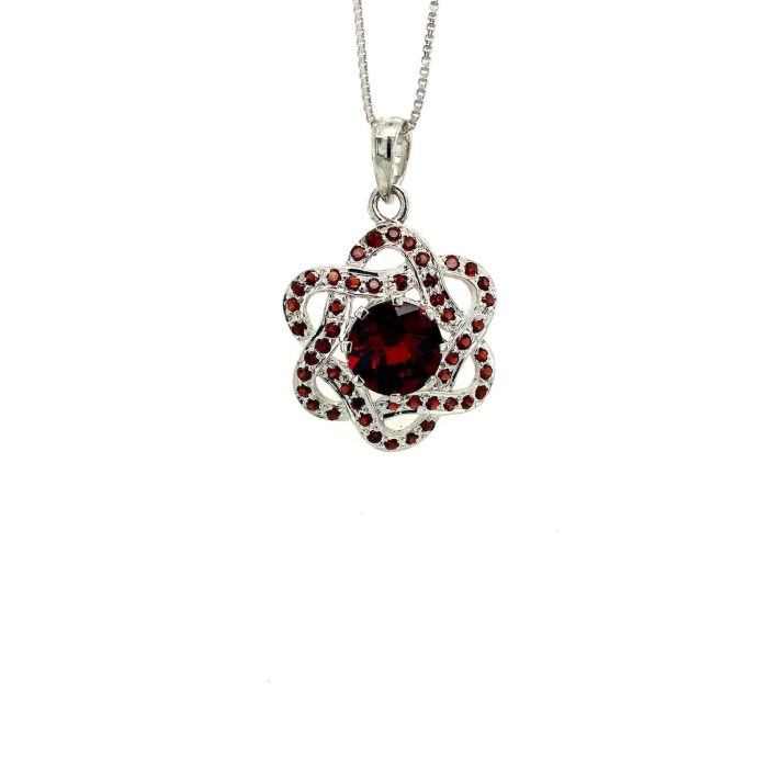 Garnet Pendant in 925 Sterling Silver | Save 33% - Rajasthan Living 5