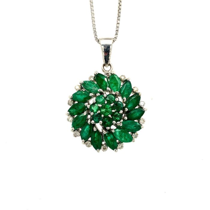 Emerald Pendant  in 925 Sterling Silver | Save 33% - Rajasthan Living 5