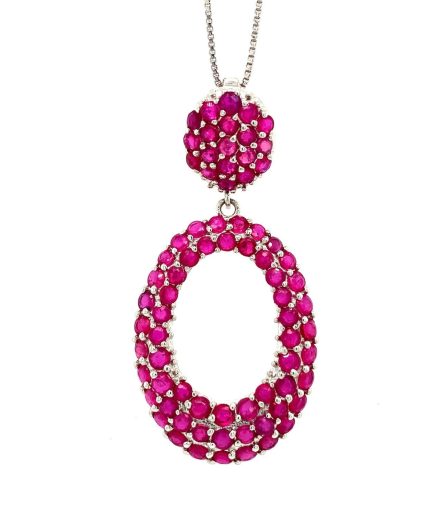 Ruby Pendant in 925 Sterling Silver | Save 33% - Rajasthan Living