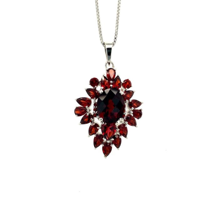 Garnet Pendant in 925 Sterling Silver | Save 33% - Rajasthan Living 5