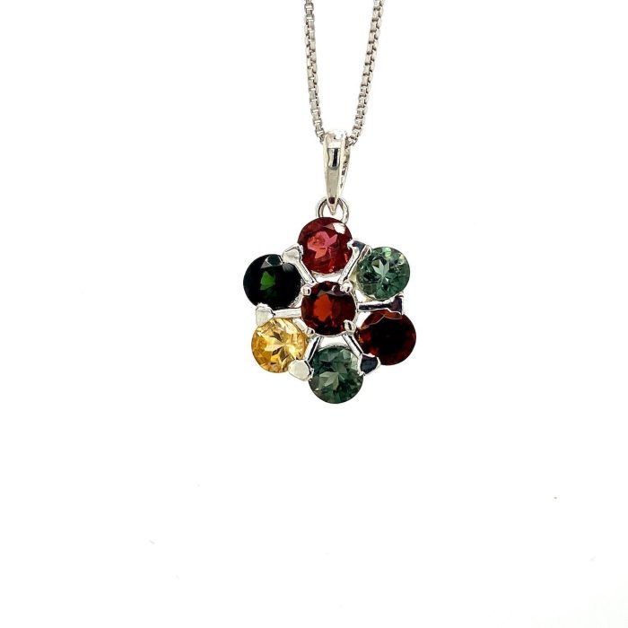 Multi Tourmaline Pendant in 925 Sterling Silver | Save 33% - Rajasthan Living 5