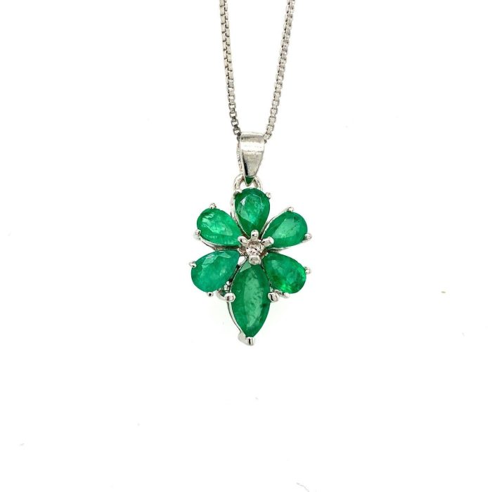 Emerald Pendant  in 925 Sterling Silver | Save 33% - Rajasthan Living 5