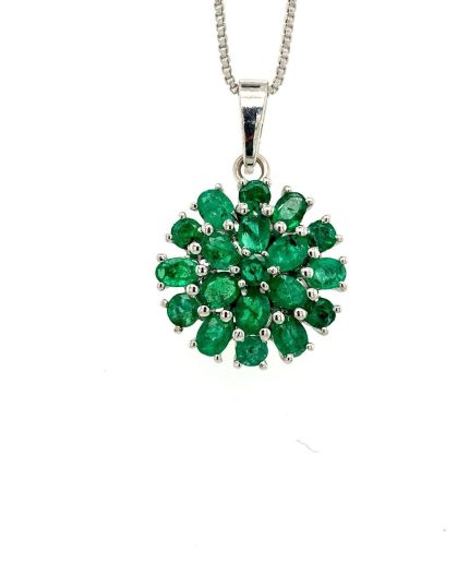 Emerald Pendant  in 925 Sterling Silver | Save 33% - Rajasthan Living