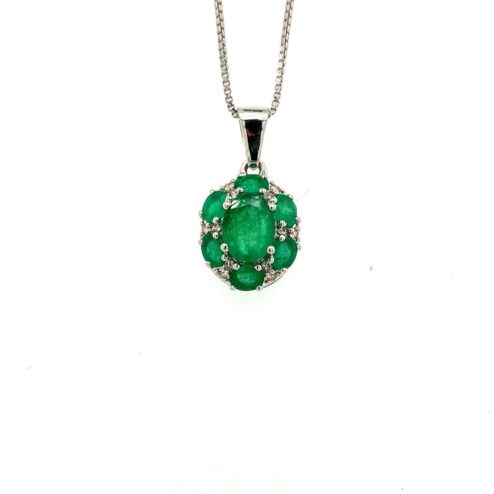 Emerald Pendant  in 925 Sterling Silver | Save 33% - Rajasthan Living 5