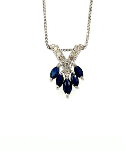 Sapphire Pendant in 925 Sterling Silver | Save 33% - Rajasthan Living