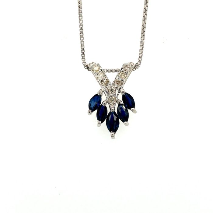 Sapphire Pendant in 925 Sterling Silver | Save 33% - Rajasthan Living 5